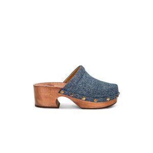 CHLOE Aurna Clogs in Denim 37 With Box Womens Denim
